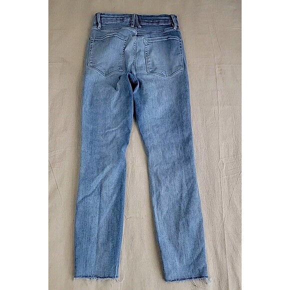 Good American Jeans Womens 2 25x25 Waist Distressed Stretch Mid Rise Modern USA - Picture 11 of 12